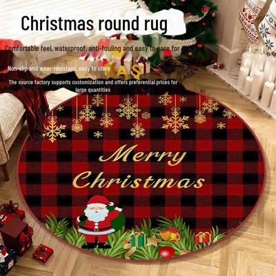 Großer Hydrophober Rutschfester Weihnachts Teppich - Imitation Kaschmir für Wohnzimmer & Schlafzimmer