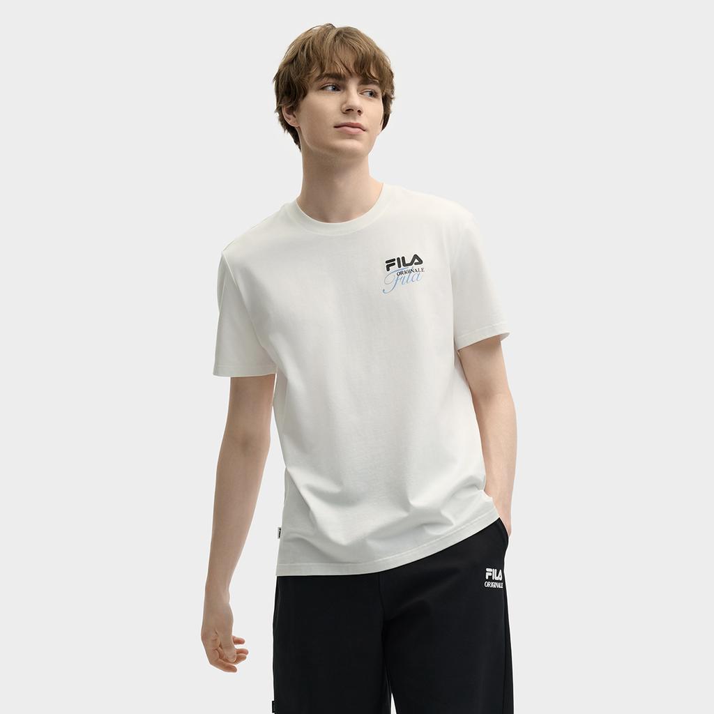 New FILA ORIGINALE T Shirt Men's Cloud White F11M529108F-WT