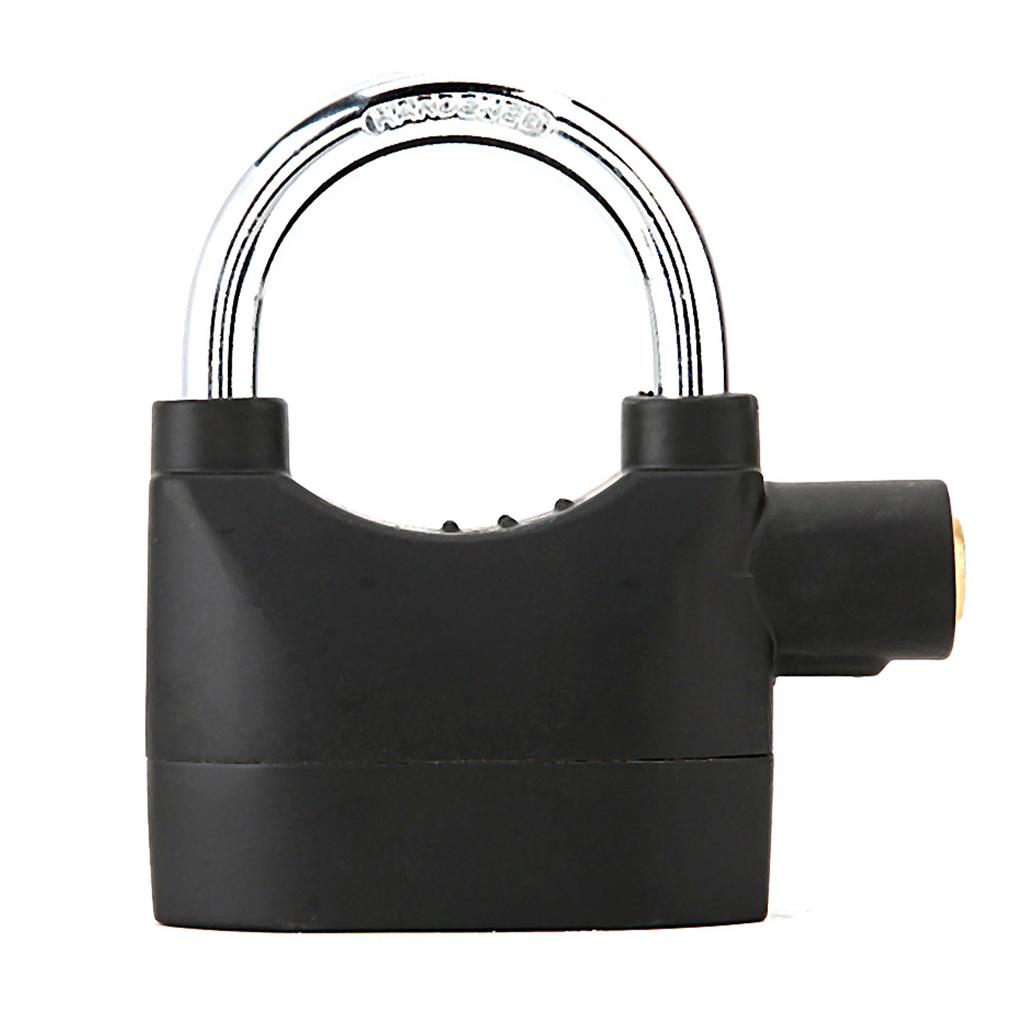 Black Anti Theft Security Padlock Waterproof Siren Alarm Lock for Motorcycle Bicycle Door Windo