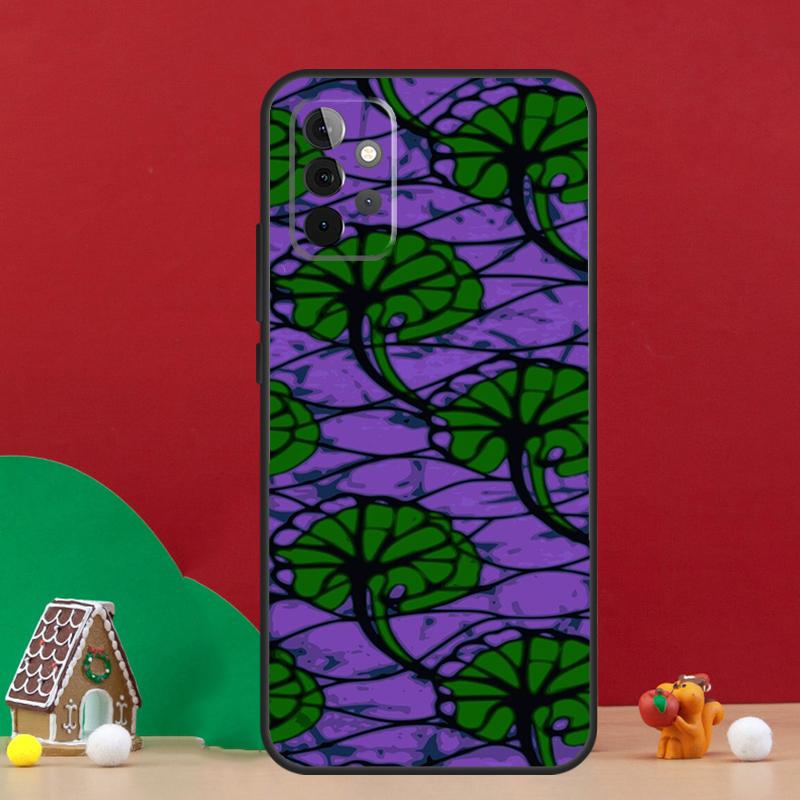 African Wax Pattern Fabric Case For Samsung Galaxy A56 A33 A13 A36 A23 A52 A32 A12 A54 A34 A14 A16 A53 A15 A35 A55 A17