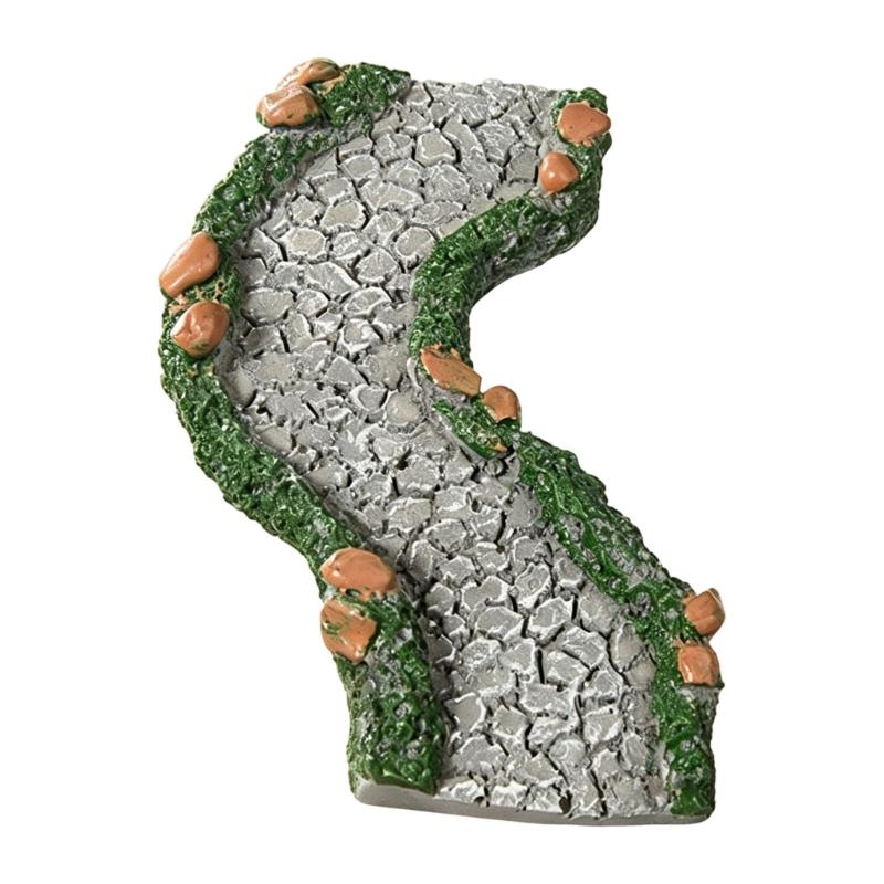 Rearrangeable Miniature Stone Route Ornament, Aquariums Landscape Accent for Terrariums and Small Garden Displays