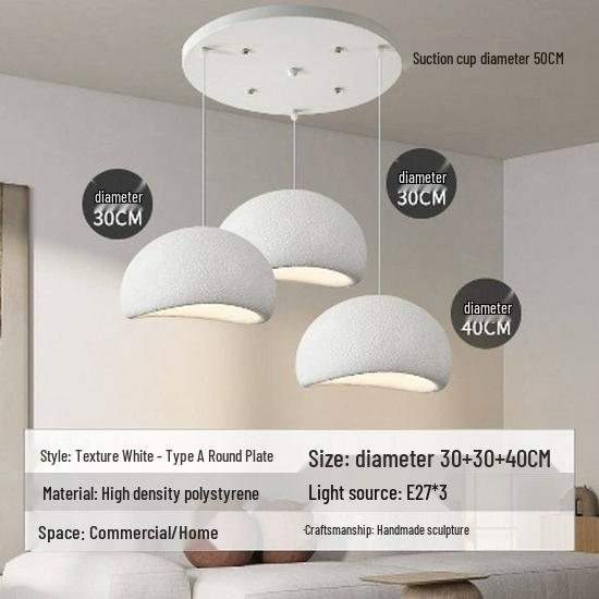 Japanese Cream Style Chandelier for Duplex Lofts, Restaurants, Bars, and Homestays