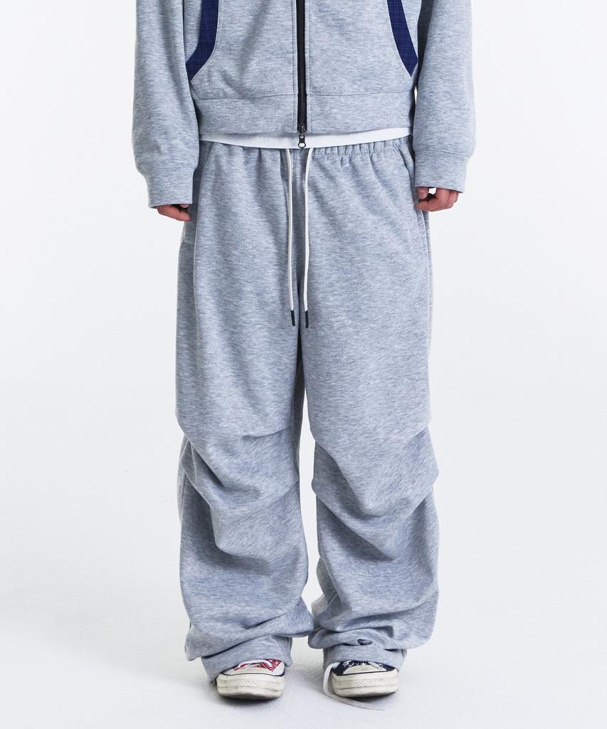 Gicheol Routine Two Tuck Sweat Pants (Melange Gray)