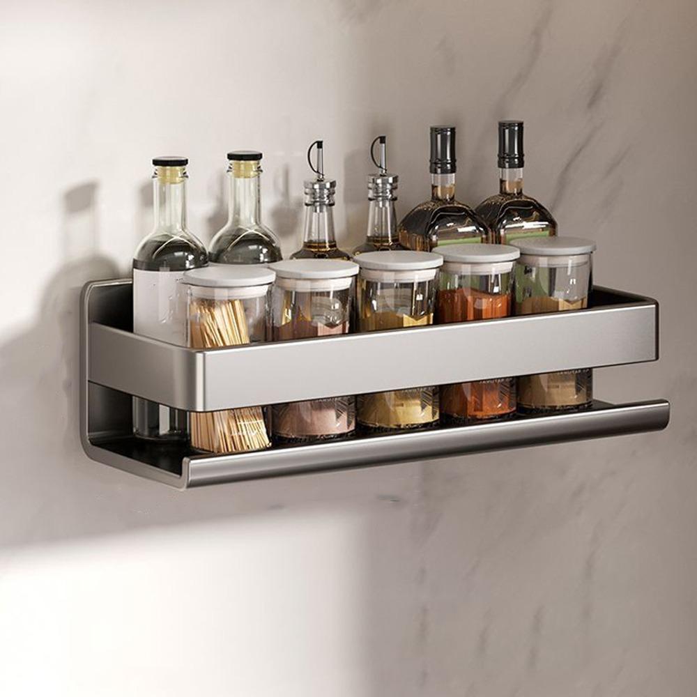 Wall Mounted Kitchen Storage Rack Moisture Resistant Wall Rack Spice Rack  Shower Wall