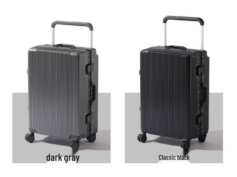 Influencer Silent Student Suitcase - 24" Wide Handle, Aluminum Frame, Durable Universal Wheels
