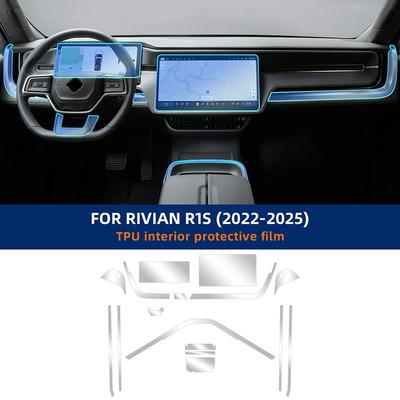 Für Rivian R1S 2024 2025 Auto-Bildschirm Kratzfest Getriebepanel Folie Armaturenbrett Schutz Innenraum Folien Aufkleber
