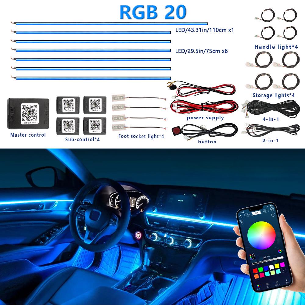 APP-Controlled RGB LED Interior Ambient Lights for 2022-2025 GMC Yukon