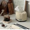 Tissue Paper Storage Box Space-Saving Round Square Roll Paper Tissue Case Table Decor Tissue Bag Living Room Storage Napkin