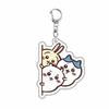 Durable chiikawa anime acrylic keychain DIY cute character layered keychain cross border ready stock anime merchandise accessories
