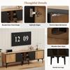 160 x 36.5 x 45 cm TV Cabinet Living Room with 4 Compartments, 7 Legs, in Modern Minimalist Design, Suitable for 65-Inch TVs, Natural Wood Color