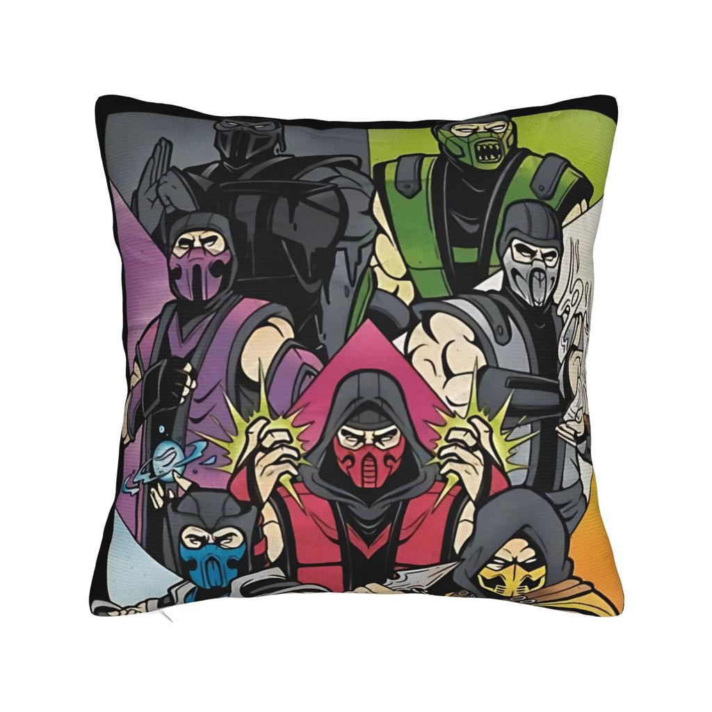Pillow Cover Mortal Kombat Classic Poster Fashion Pillow Case For Sofa Couch Bed Living Room Pillowcases