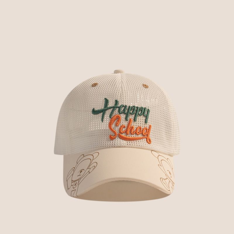 

Childrens Summer Mesh Sun Hat With Wide Brim For Outdoor Play бежевий