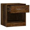 Nightstands 2 Pcs with Drawer Smoked Oak Finish