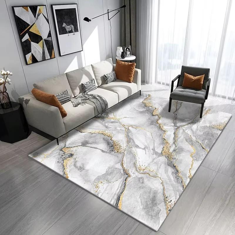 Modern Abstract Marble Carpet for Living Room Home Decorations Sofa Table Large Area Rugs Nonslip Bedroom Floor Mat Entrance Mat