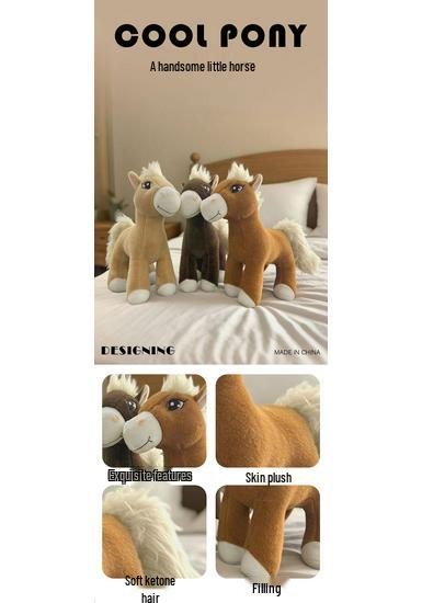 Handsome Little Horse Plush Toy: Long-Legged Foal Doll Cushion—Comfortable Cloth Doll for Children