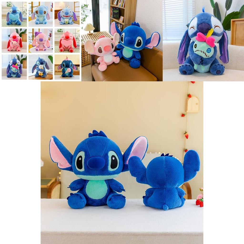 Entzückendes blaues Stitch Plüsch-Enten-Spielzeug, weiches Kuscheltier-Kissen für Kinder