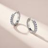 0.96 CTW S925 Sterling Silver Moissanite Hoop Earrings Ideal for Daily Wear & Gifts