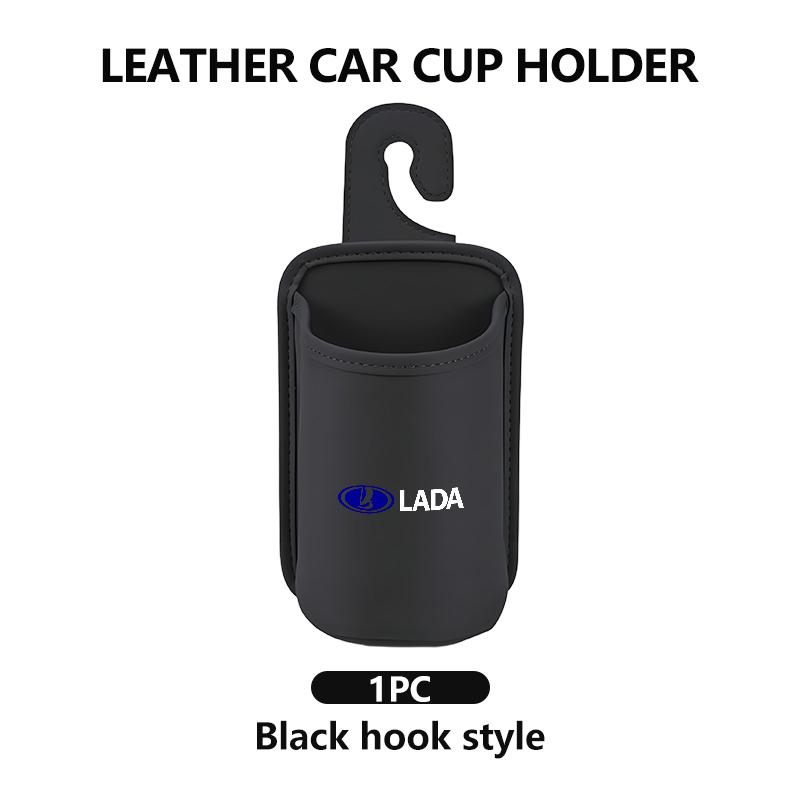 For Lada Leather Car Water Cup Holder Interior Drink Rack Organizer Accessories Xray Sedan Sport Granta Priora Kalina Vesta hgf5