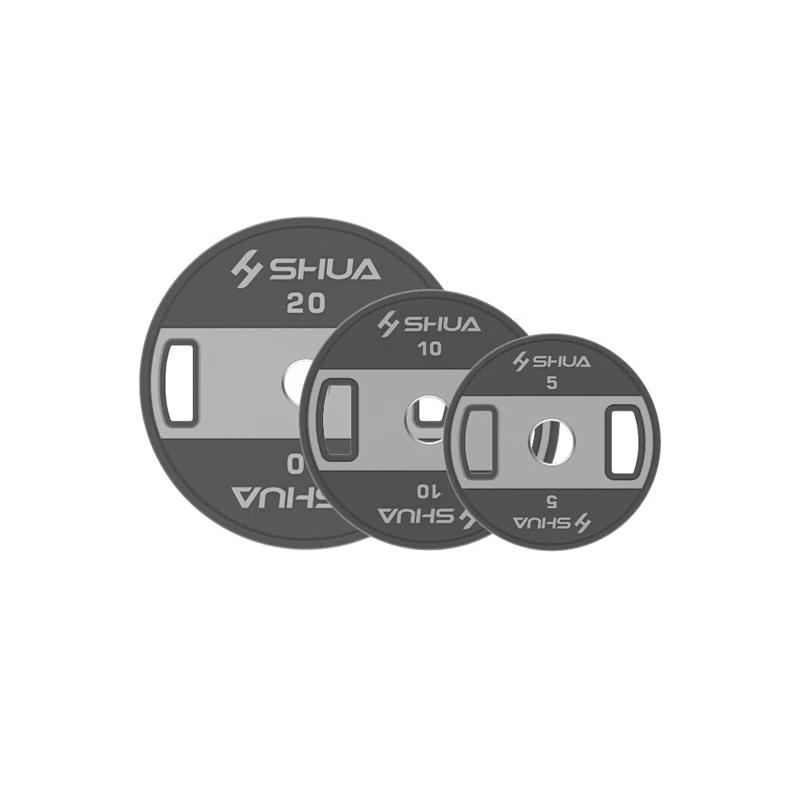 Shuhua 77.5KG Rubber Coated Cast Iron Barbell Plate Set