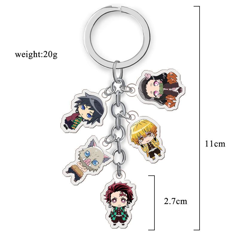 Anime Demon Slayer Acrylic Keychain Transparent Charm Manufacturer Direct Supply Multiple Styles Bulk Custom Beautiful Design