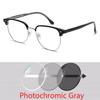 Fashionable Semi-Rimless Eyeglasses Frames With  Temples Short-Sight Eyewear Diopter 0 -0.5 -0.75 -1.0 To -6.0