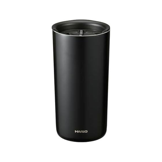 HARIO Ceramic Coating Vacuum Double Insulation Tumbler Practical Capacity 350mL Cold Insulation Heat Insulation Rotating Lid Black CTF-350-B
