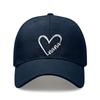 Nana Heart Print Baseball Cap - Simple Cream Polyester Adjustable Casual Outdoor Sports Hat For Women Gift