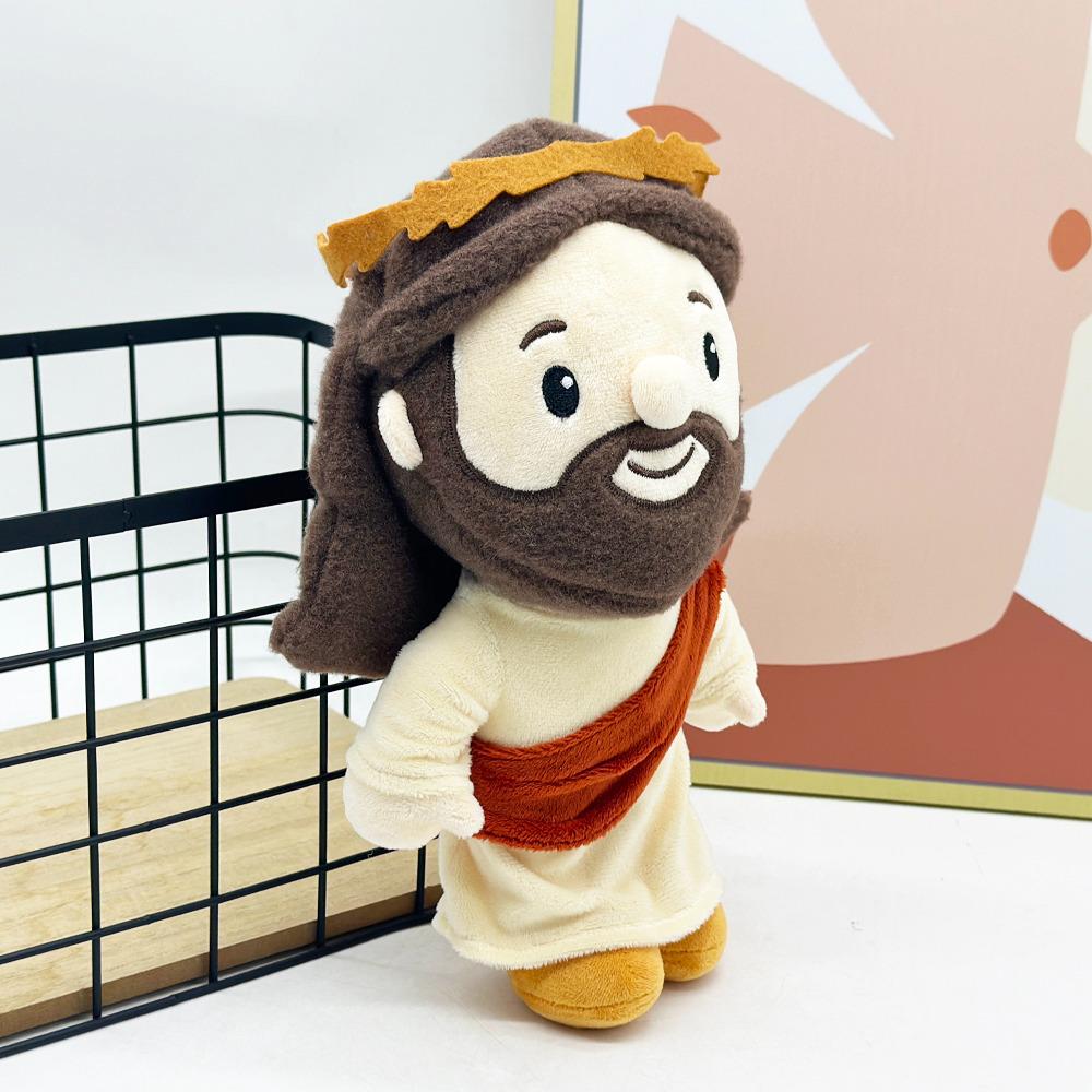 28CM Plush Jesus Plush Doll Toy Simulation Christian Jesus Dolls Stuffed Soft for Christian Faith Gift