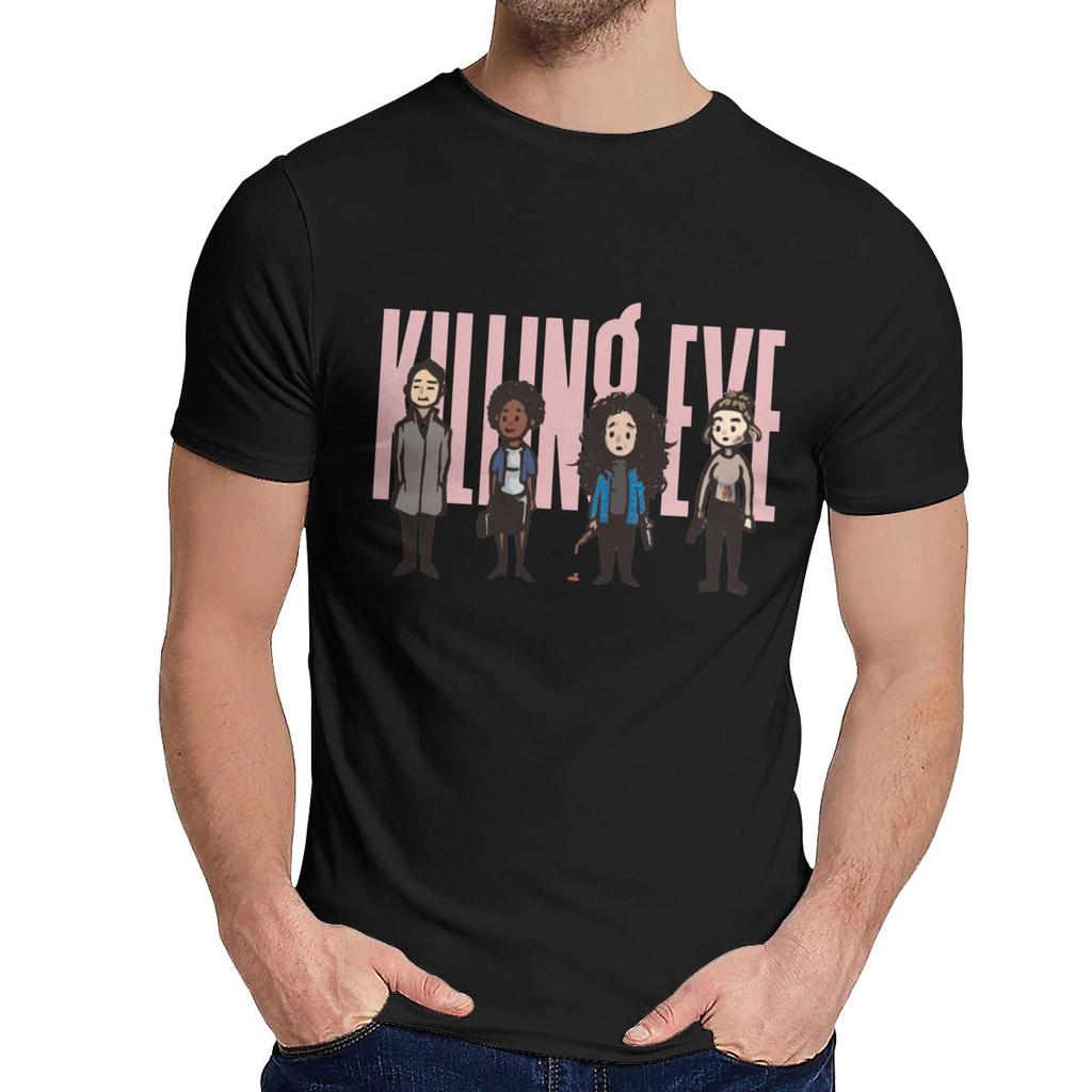 Man S T Shirt Killing Eve Pure Cotton Novelty Man S O Neck Retro Tee Shirt