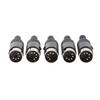 5pcs/lot DIN Male Plug Cable Connector 5 Pin with Plastic Handle Black Color Wholesale