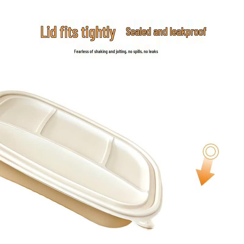 Biodegradable Corn Starch 4-Compartment Lunch Box