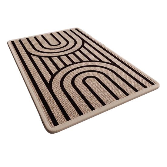 Huaqianguhh Minimalist Bathroom Rug, Absorbent Non-Slip Floor Mat, Rectangular Door Mat for Home Entrance Bedroom Living Room
