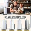 Stainless Steel Kitchen Roll Holder With Weighted Base - Heavy-Duty Countertop Organizer, Space-Saving Design For Paper Towels