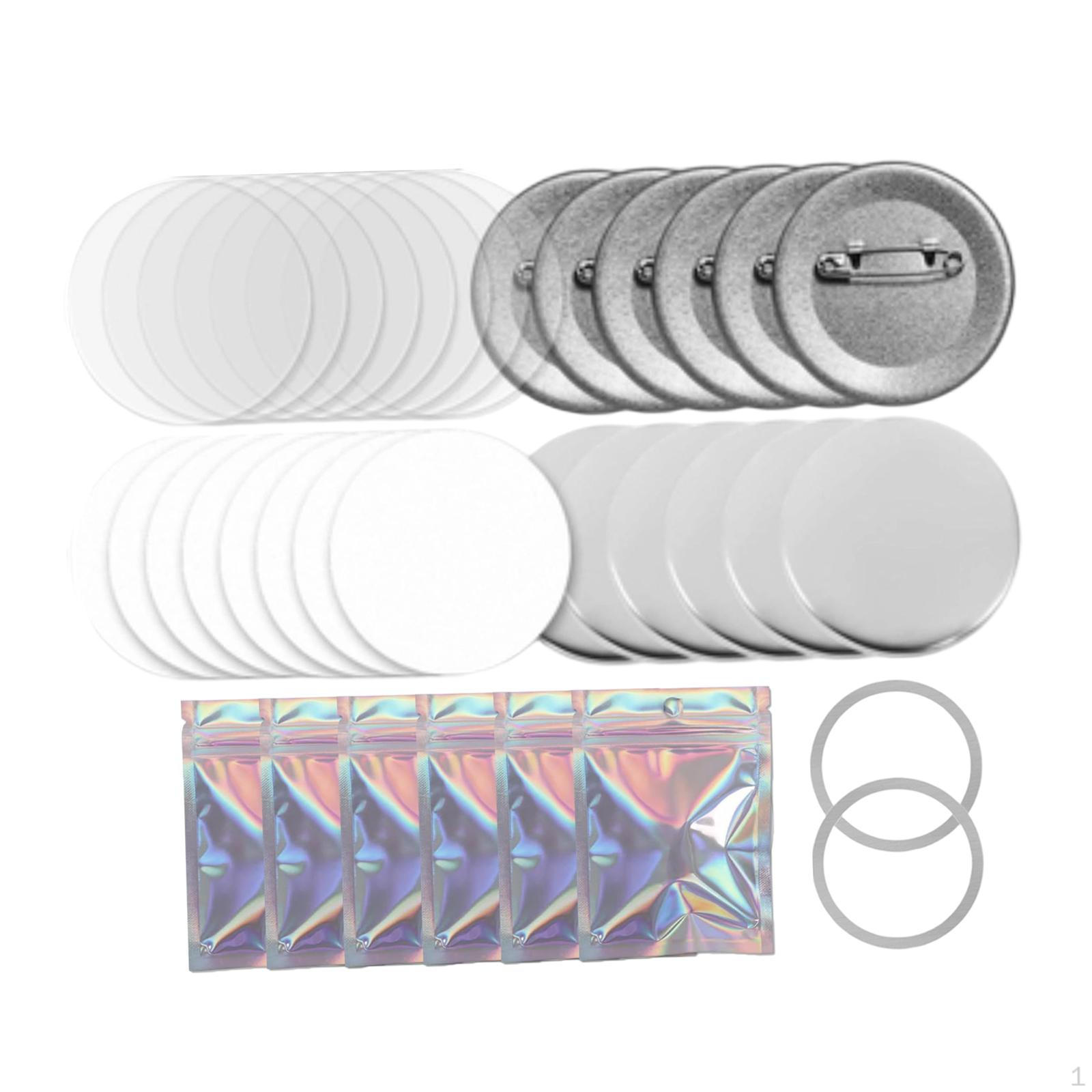 

902 Pieces Blank Button Making Supplies Empty DIY Pin Art 5.8cm Parts for Holiday School