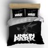 Set Biancheria da Letto a Tema Linkin Park Copripiumino Federe  (1 * Copripiumino 2 * Federe, senza piumino)