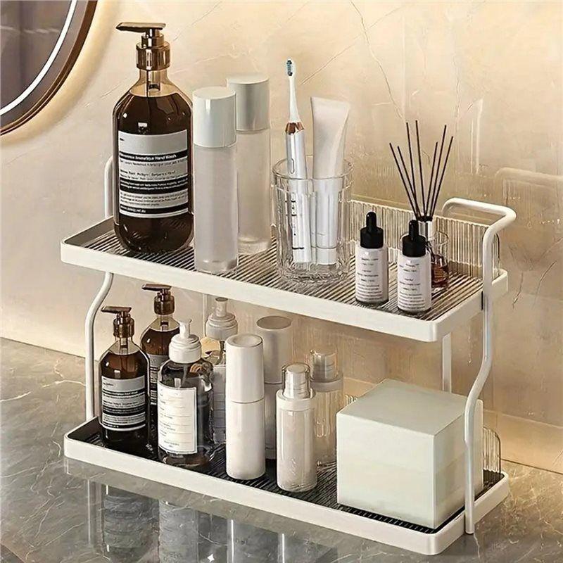 Good-Kitchen Organizers For Condiments& Herbs 2-Layer Countertop Spice Rack Storage Rack Home Essential Accessories