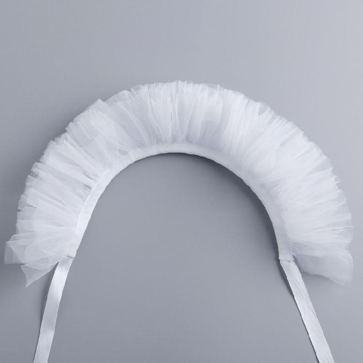 Vintage Detachable Collar Multilayered Mesh Collar for  Colonial Outfit Lace Jabot Collar Cosplay Costume Neckwear