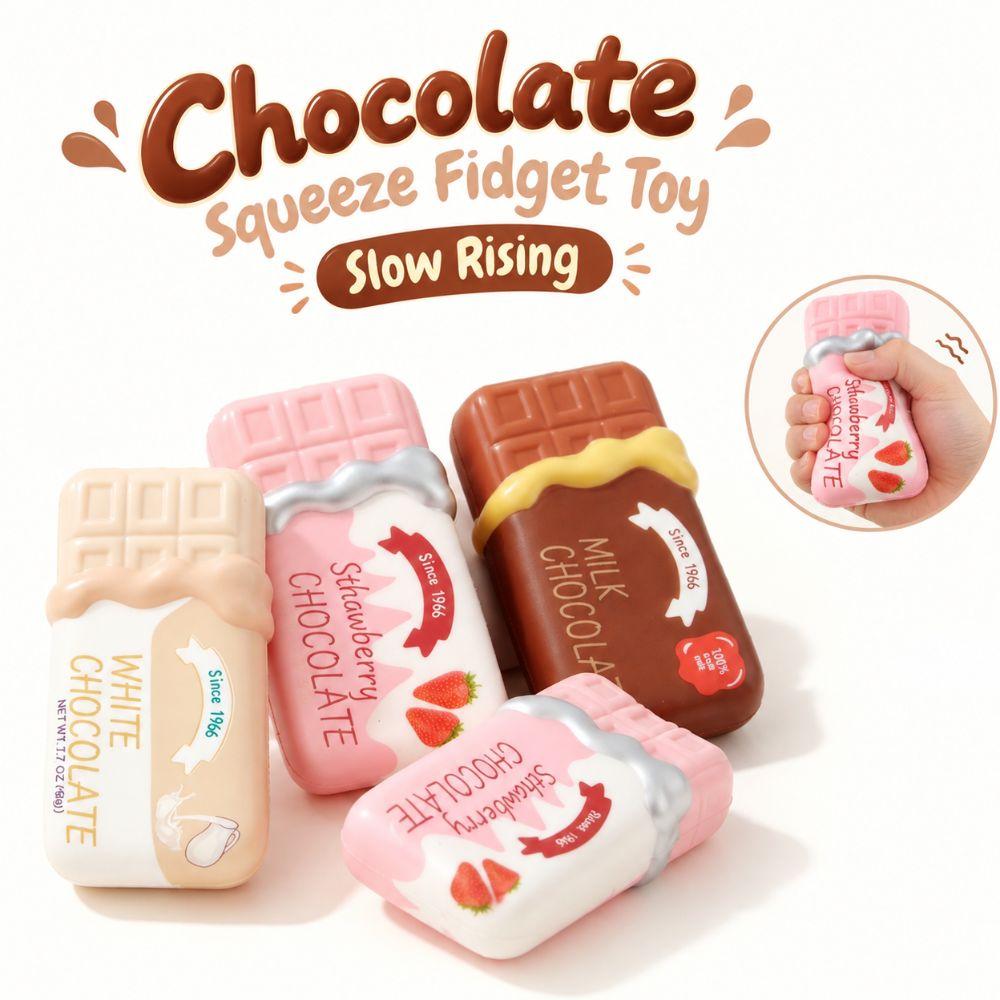 Slow Rising Chocolate Squeeze Fidget Toy Soft Stress Relief Toy for Kids and Adults