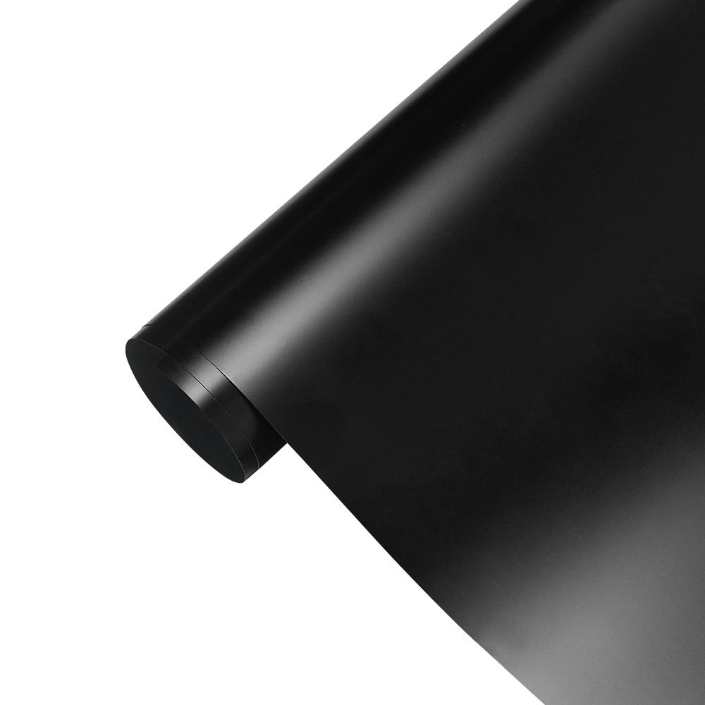 

Car Sticker Satin Black Car Adhesive Vinyl Wrap Color Change Film Bubble Free Wrapping Decal Car Accessories Interior Exterior 10x100cm