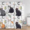 Cartoon Tiere Kinder Duschvorhänge Niedliche Kaninchen Hirsche Katzen Hunde Badezimmer Dekor Kinder Polyester Duschvorhang Mit Haken
