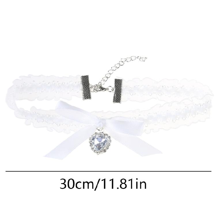 Bows Choker Lolit Choker Necklace Ribbon Choker Vintage Lace Choker Goth Choker