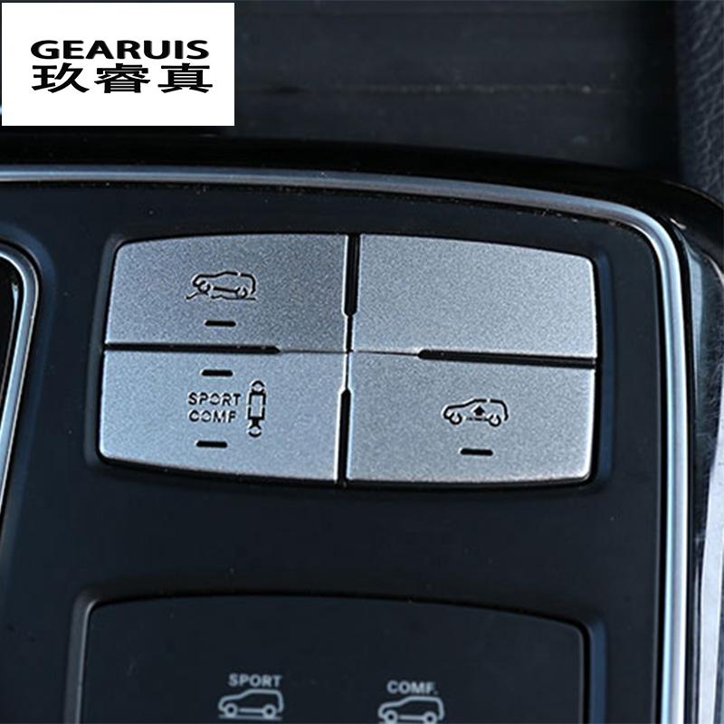 Car Control multimedia Fjädringssystem Knappomkopplare Cover Sticker för Mercedes Benz ML GL GLE GLS klass X166 W166