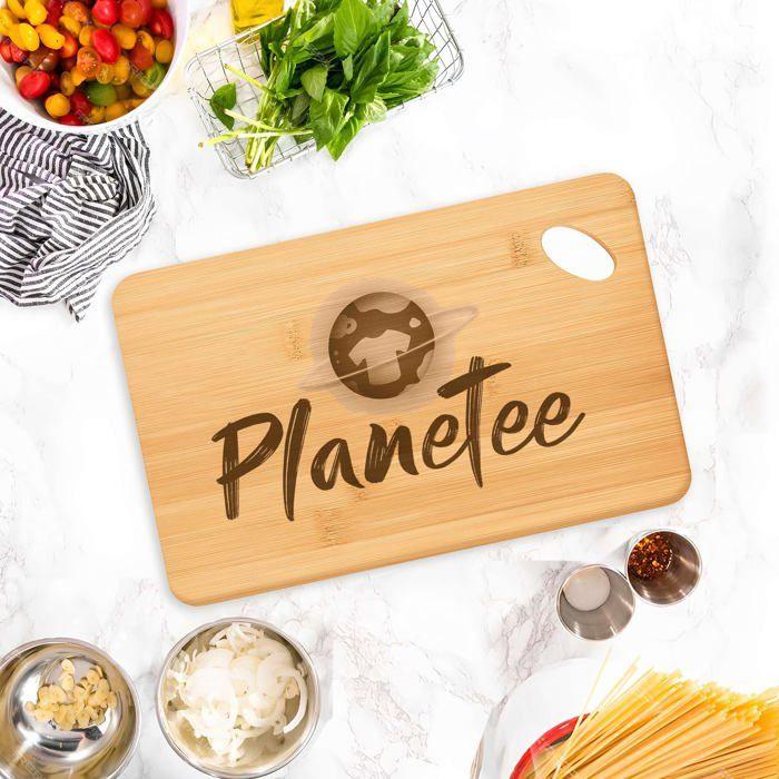 Planche à découper Aliyah Hérisson Grain - Plateau Apéro en Bambou Cadeau Gravé pour Femme Cuisine Barbecue