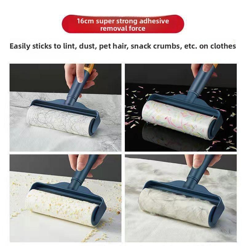 Modern Minimalist Lint Roller With Tearing Sticky Sheets For Pet Hair Removal On Bedding And Clothing