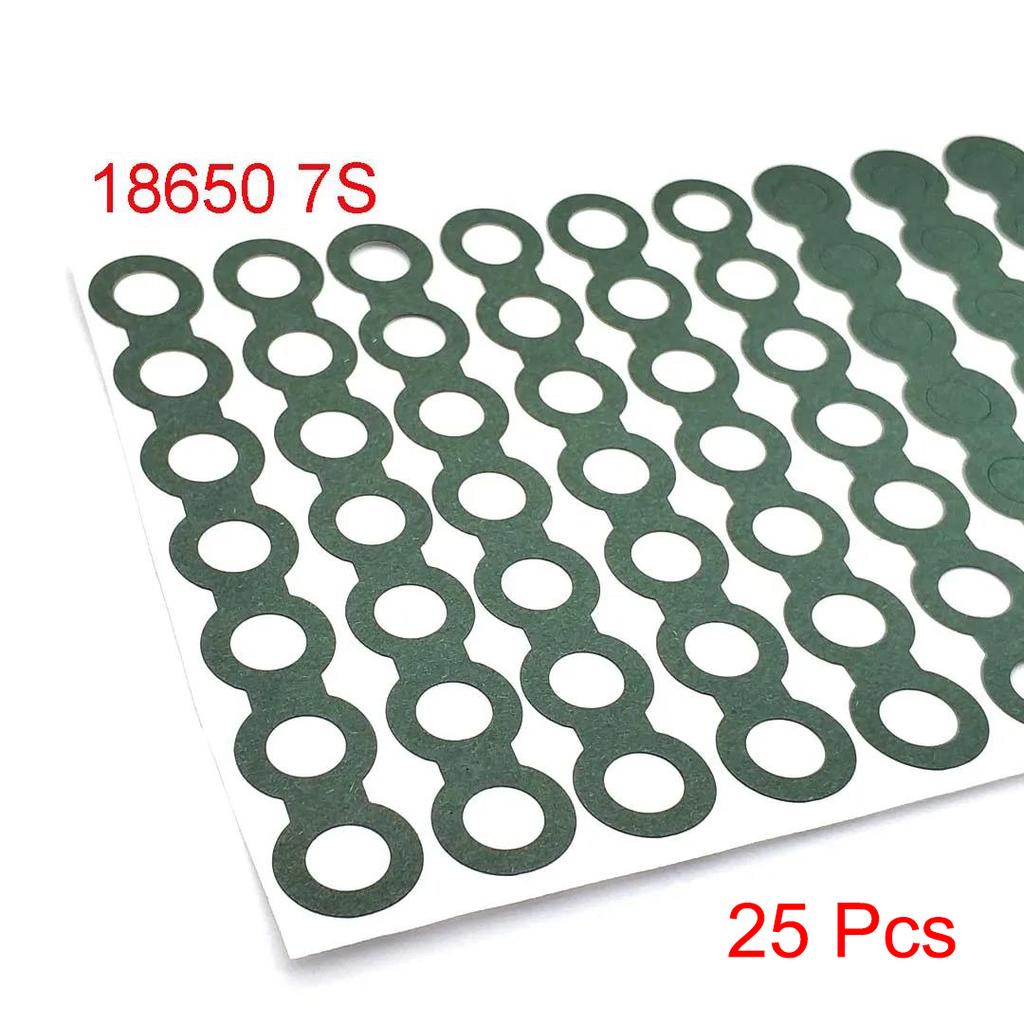 100pcs Self-Adhesive 21700 18650 26650 Battery Insulating Gasket, Hollow Paperboard Electrical Insulation Pad Rings 1S-8S Solid