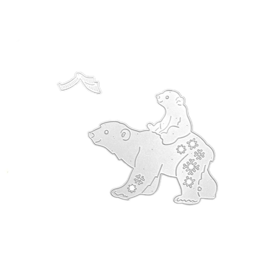 Fustella Taglio Orso di Natale Scrapbooking 2024 Biglietto d'Auguri Embossing Copertina Album Cartoncini Strumento per Creare Fustella Artigianale