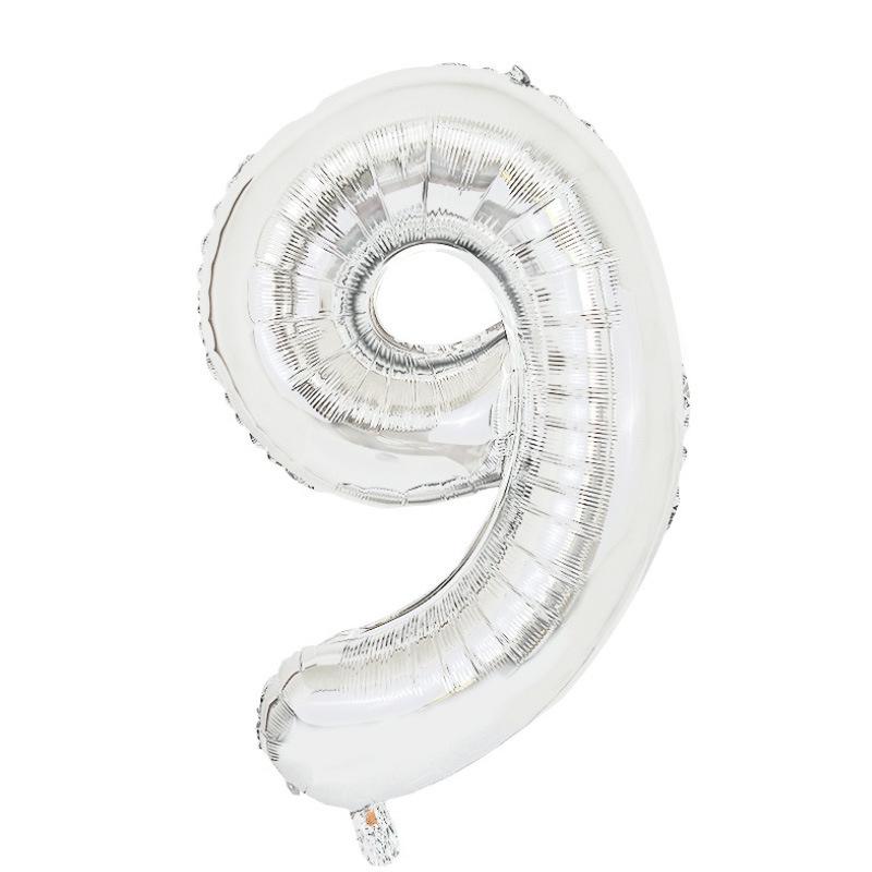 32-Inch Gradient Color Aluminum Foil Number Balloons - US Version