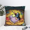 Cute The Little Mole Art Pillow Cover  Vintage Pillow Case For Chair Sofa Home Decor Comfy Pillowcases Gift