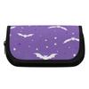 Pen Case Multi Compartment 300D Polyester Double Zipper with Two Compartments for Pens Ruler Scissors Students for Boys Girls