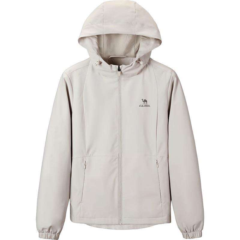 CAMEL Outdoor Water-Repellent Fleece-Lined Hooded Jacket